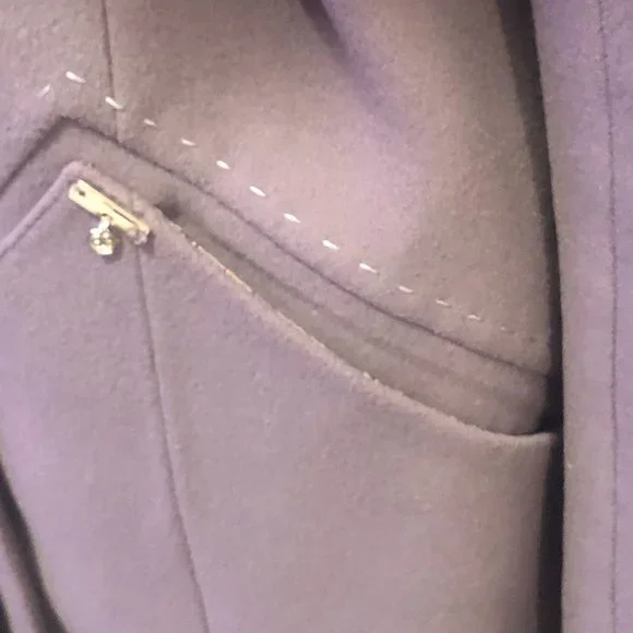 HUGE SALE!!!! NEW 100%wool winter coat with REAL  silver fox FUR size 12 - Picture 5 of 11